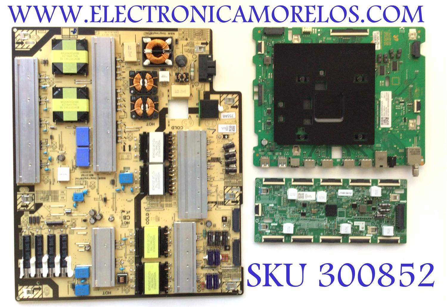 KIT PARA TV SAMSUNG QLED UHD 4K SMART TV / MAIN BN94-16804G / BN41-02855A / BN97-18127A / T-CON BN44-01135A / L75SA9NC_ADY / BN4401135A / FUENTE BN44-01115B / L75SA8NA_ADY / BN4401115B / PANEL CY-TA075FMEV1H / MODELO QN75QN85 / QN75QN85AAFXZA BA01